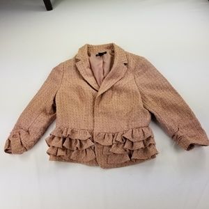 INC Blazer Pink Gold Ruffle Scrunched mc5